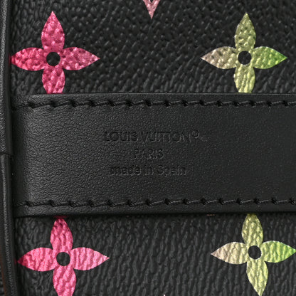 Louis Vuitton Monogram Iridescent Keepall Bandouliere 25 Black 6 of 9