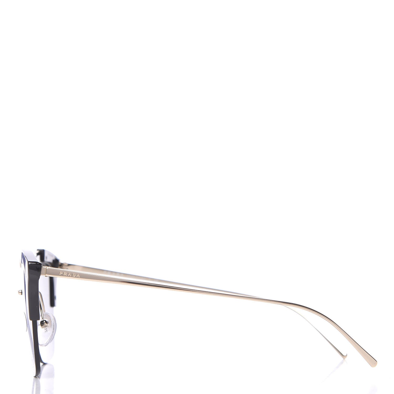Prada Cat Eye Sunglasses SPR 21U Black 2 of 8