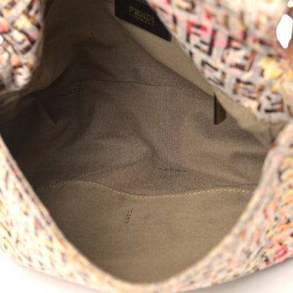 Fendi Zucchino Vitello Floral Forever Mama Baguette Pesca Giallo Saddler 5 of 12