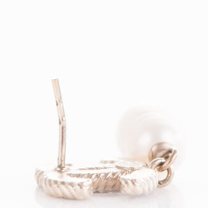 Chanel Resin Bead CC Drop Earrings Ivory 4 of 5