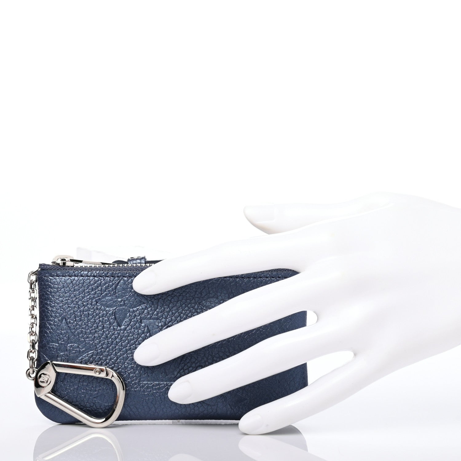 Louis Vuitton Metallic Empreinte Monogram Giant Key Pouch Navy Nacre 2 of 7