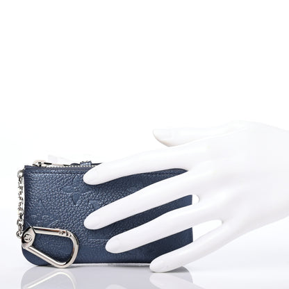 Louis Vuitton Metallic Empreinte Monogram Giant Key Pouch Navy Nacre 2 of 7