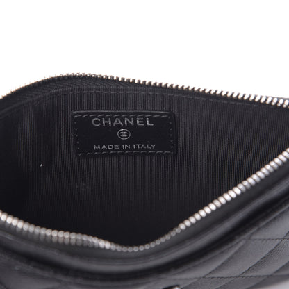 Chanel Iridescent Caviar Quilted Classic Zip Pouch Black 10 of 11
