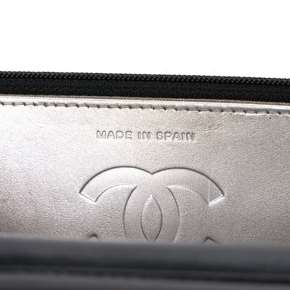 Chanel Calfskin Quilted Cambon Wallet on Chain WOC Black Silver 7 of 11