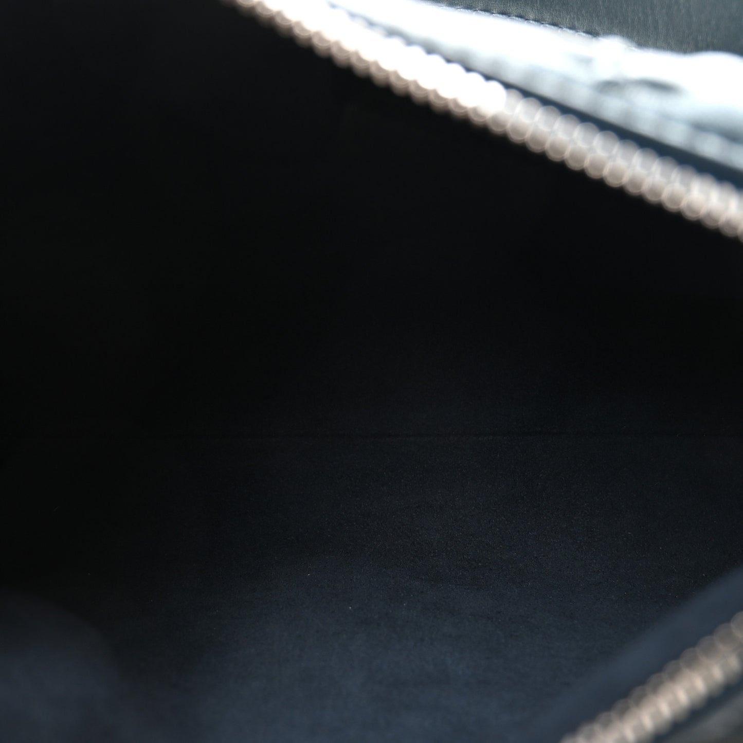 Calfskin Debossed Monogram Side Trunk Moon Bleu