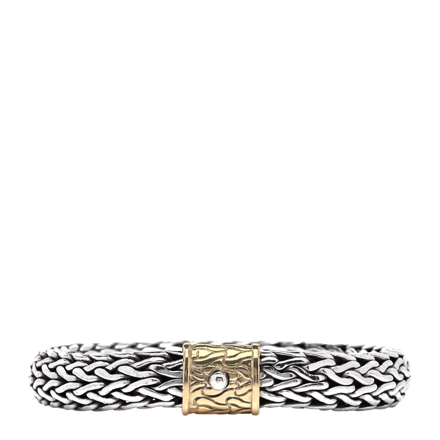 Sterling Silver 14K Yellow Gold 11mm Classic Chain Bracelet S