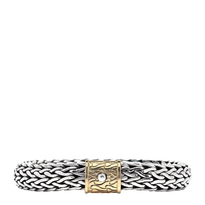 John Hardy Sterling Silver 14K Yellow Gold 11mm Classic Chain Bracelet S 2 of 10