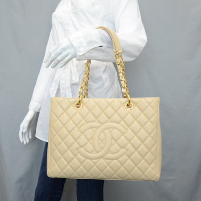 Chanel Caviar Grand Shopping Tote GST Beige Clair 2 of 13