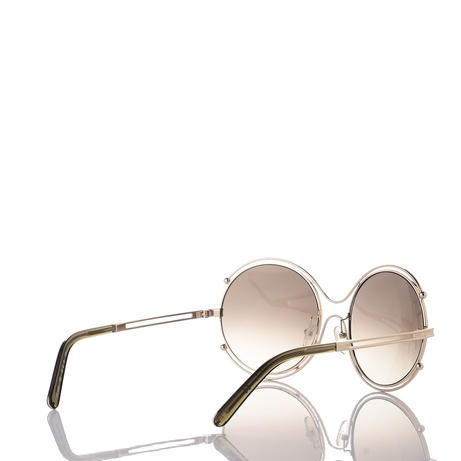 Chloe Isidora Oversized Round Sunglasses CE122S Gold 4 of 7