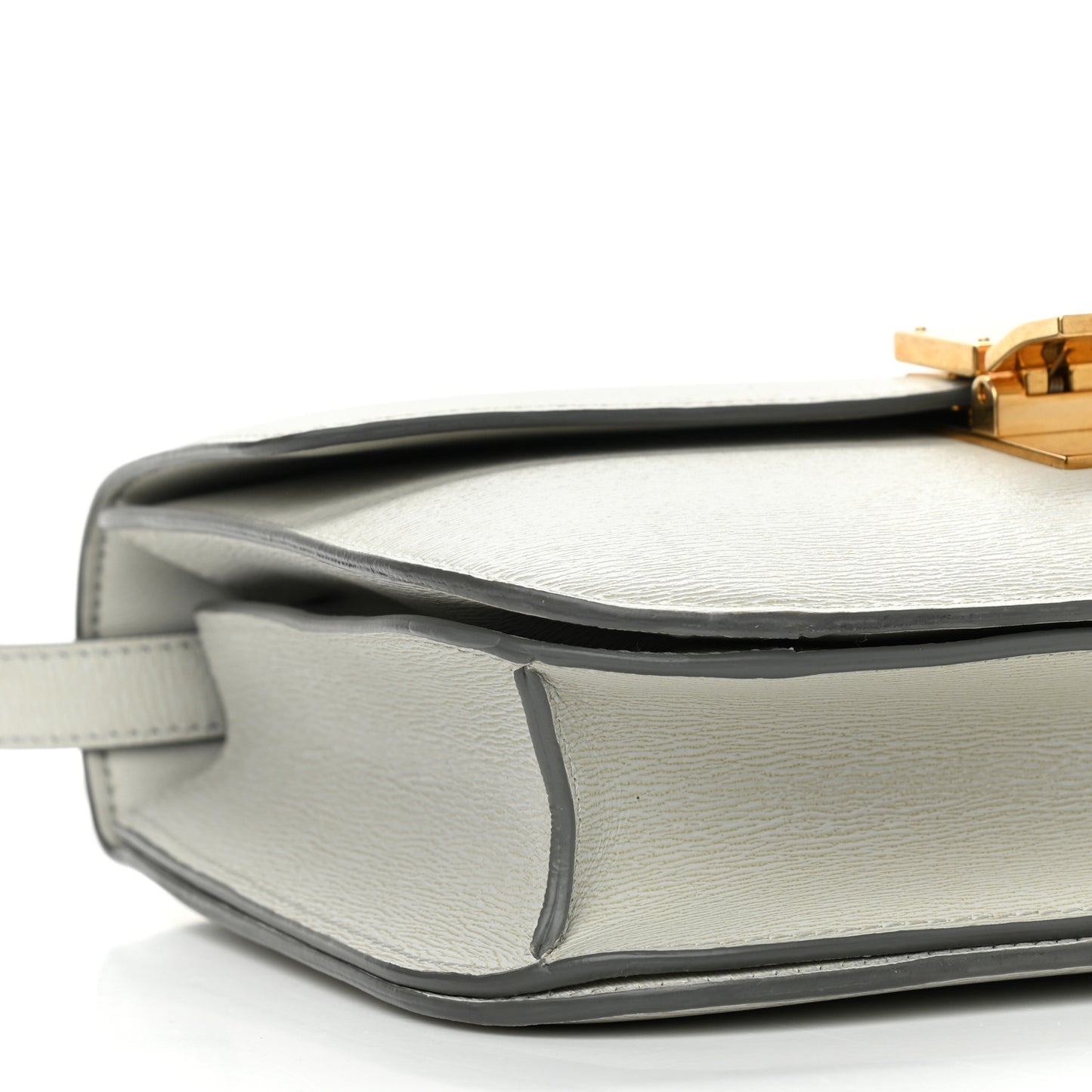 Liege Calfskin Medium Classic Box Flap Bag Pale Grey