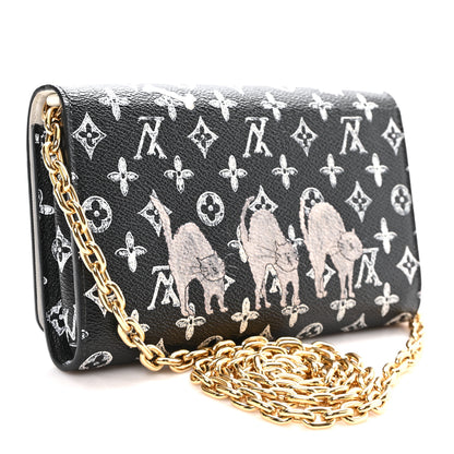 Louis Vuitton Catogram Twist Chain Wallet Black 3 of 9