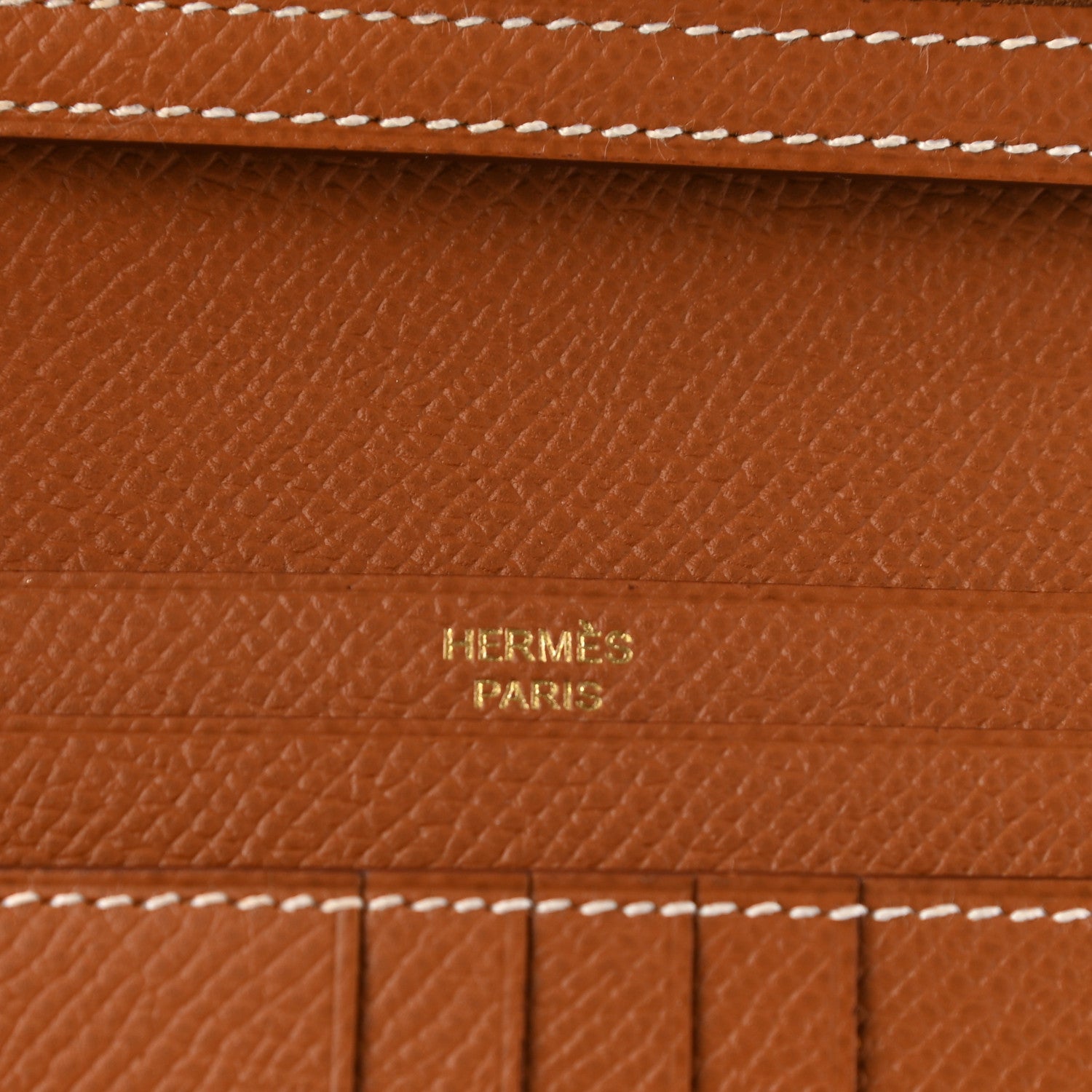 Hermes Epsom Bearn Compact Wallet Gold 6 of 9