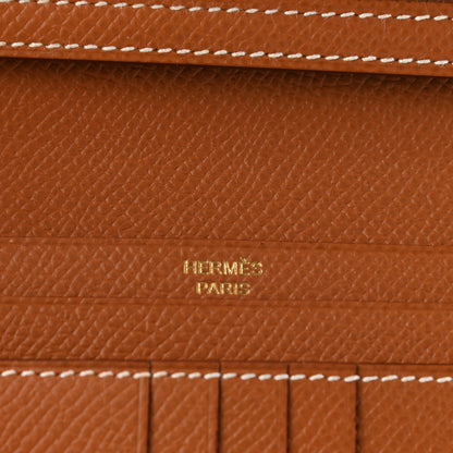 Hermes Epsom Bearn Compact Wallet Gold 6 of 9
