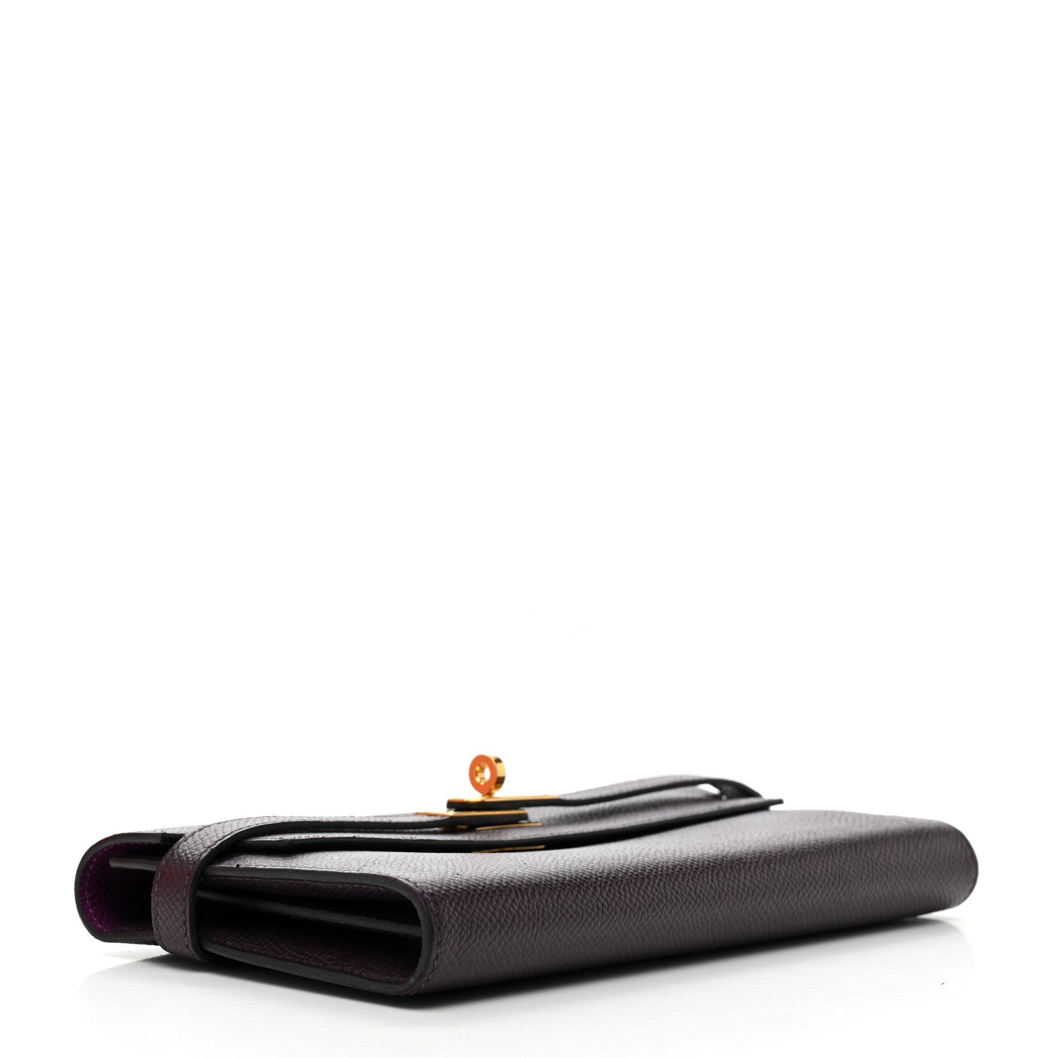 Hermes Epsom Verso Kelly Longue Wallet Raisin Anemone 4 of 8