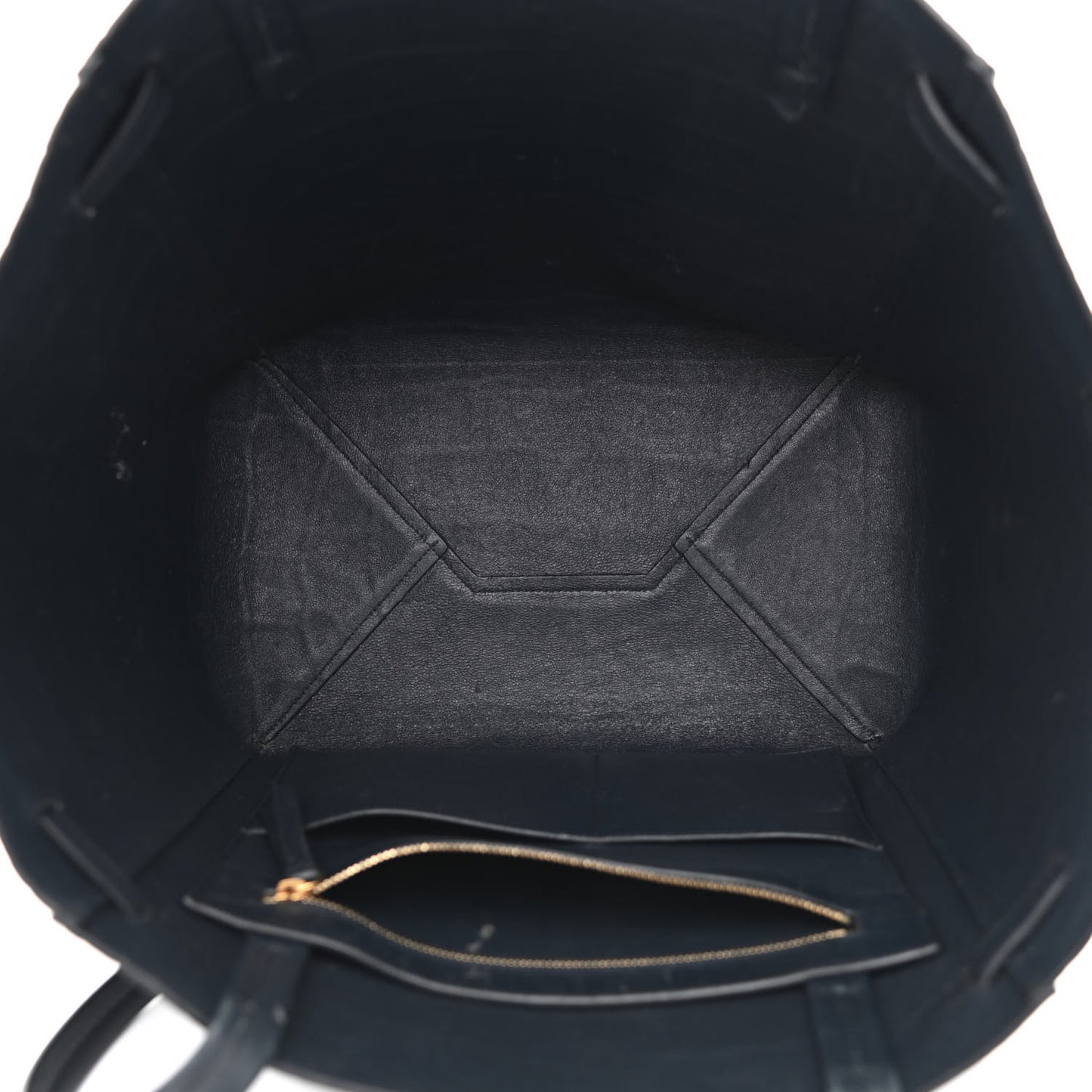 Crocodile Embossed Nubuck Small Belt Cabas Phantom Navy Blue