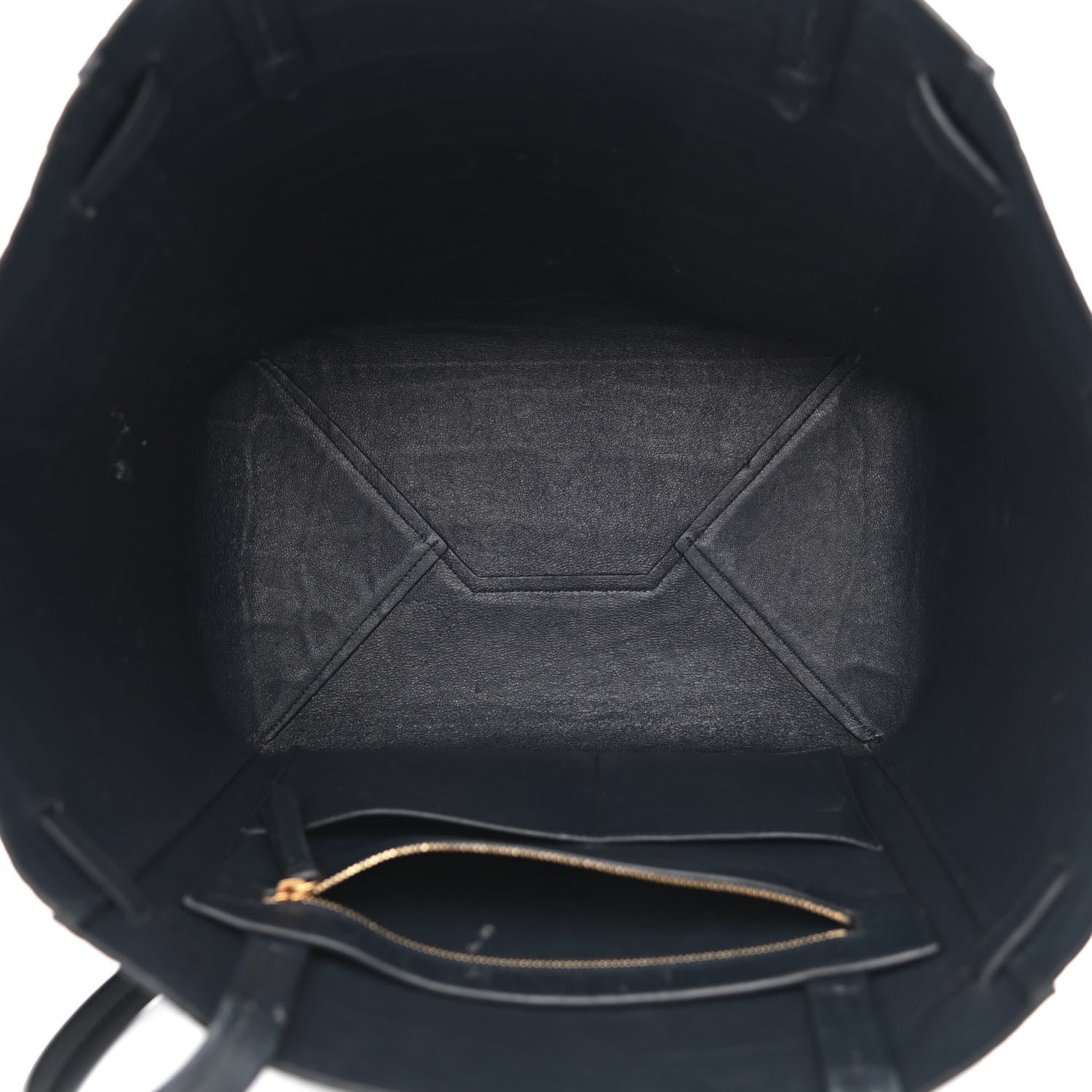 Celine Crocodile Embossed Nubuck Small Belt Cabas Phantom Navy Blue 5 of 12
