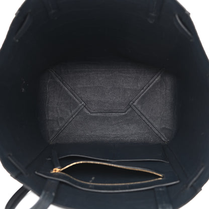 Celine Crocodile Embossed Nubuck Small Belt Cabas Phantom Navy Blue 5 of 12