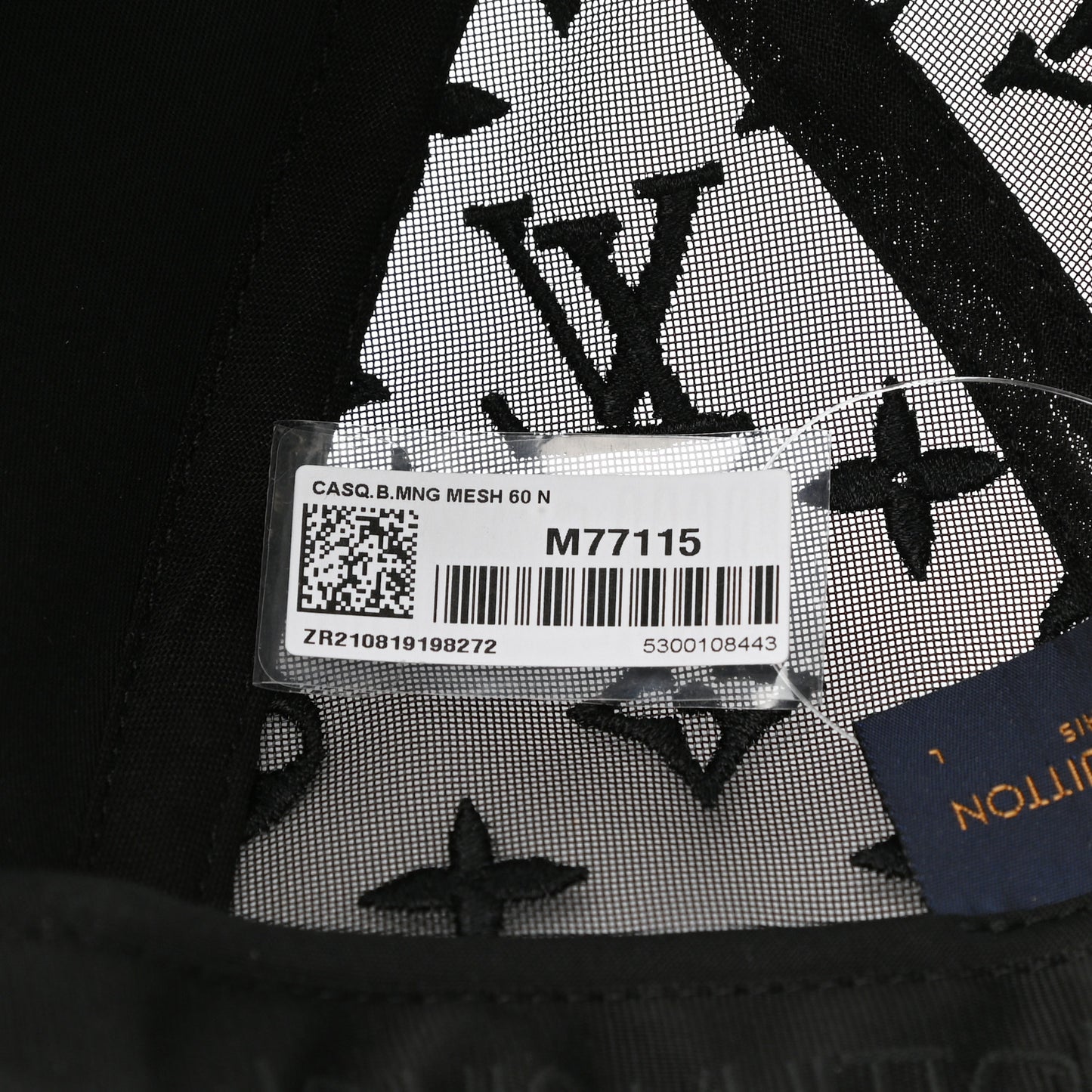 Monogram Mesh Cotton Cap L Black