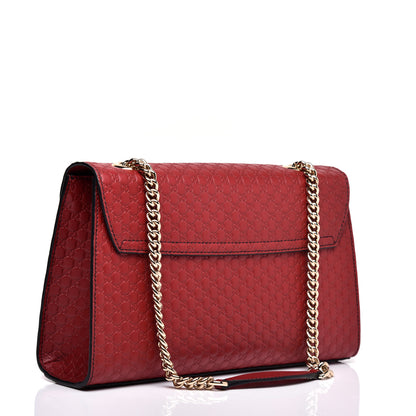 Gucci Microguccissima Medium Emily Chain Shoulder Bag Red 3 of 12