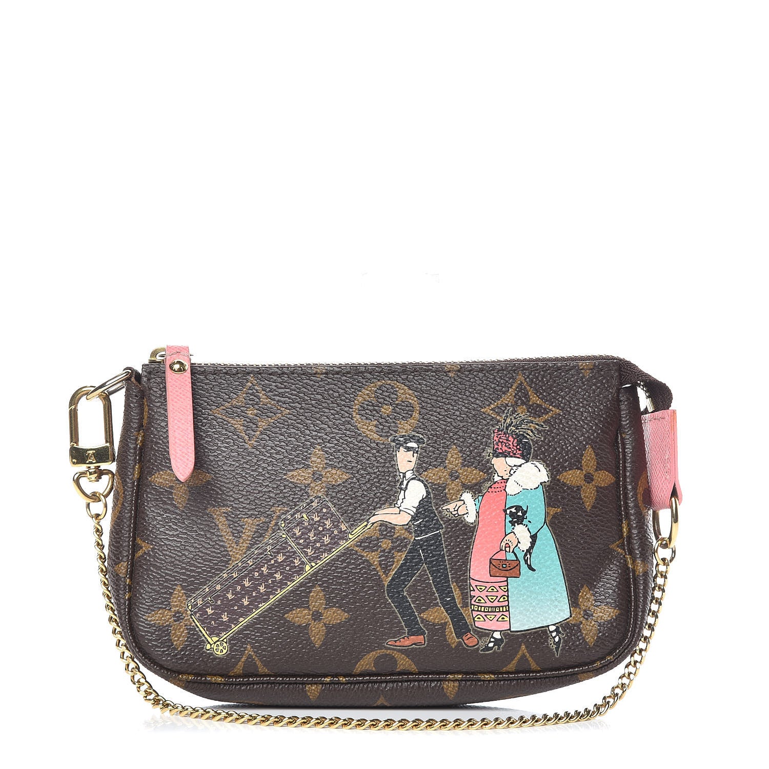 Louis Vuitton Monogram Illustre Mini Pochette Accessories Rose 1 of 7