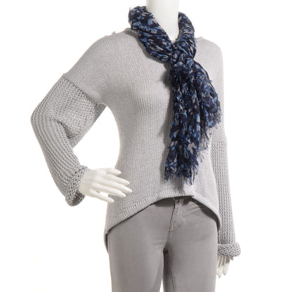 Louis Vuitton Cashmere Silk Lezard Etole Stole Blue 2 of 7