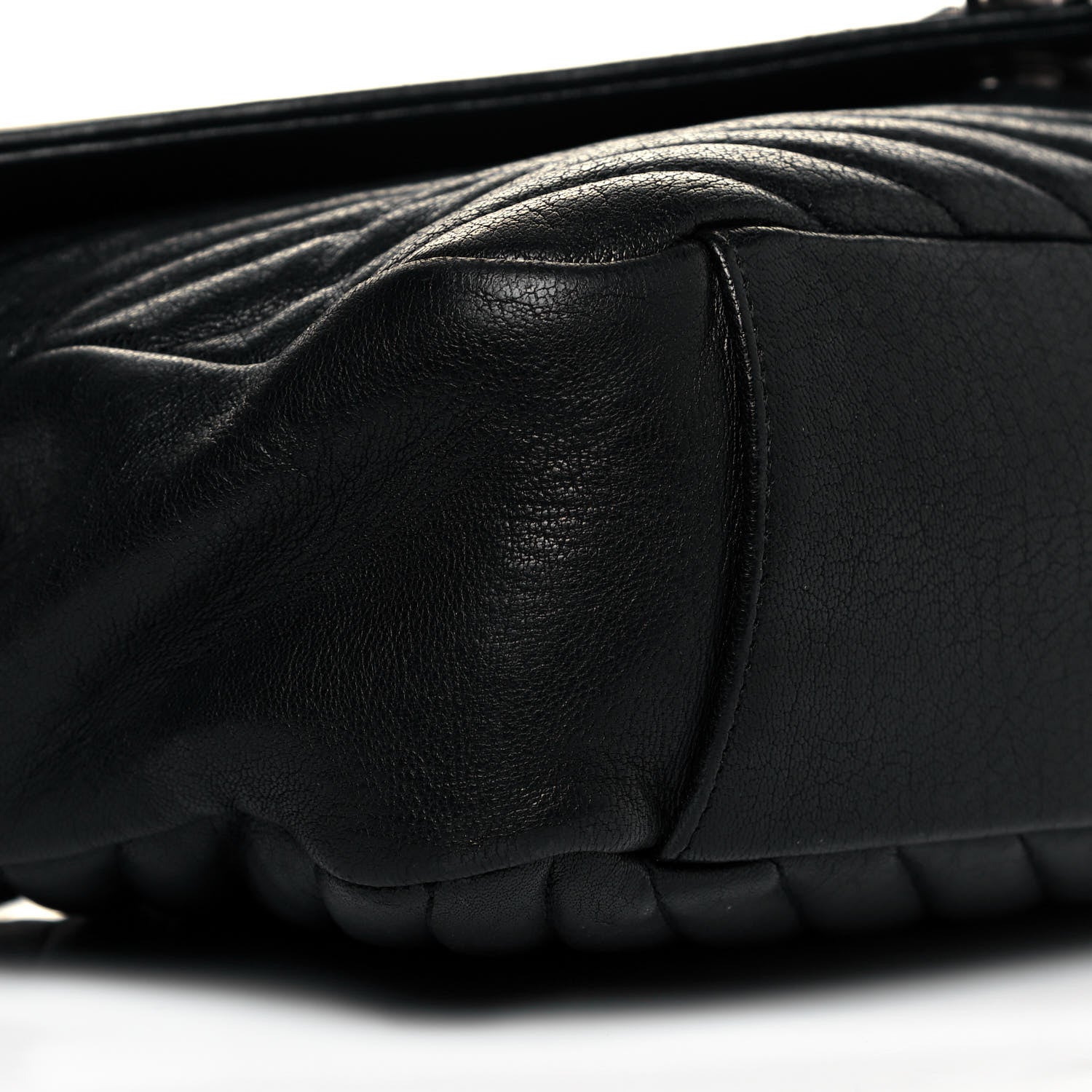 Saint Laurent Sheepskin Matelasse Chevron Monogram Large College Satchel Black 8 of 11