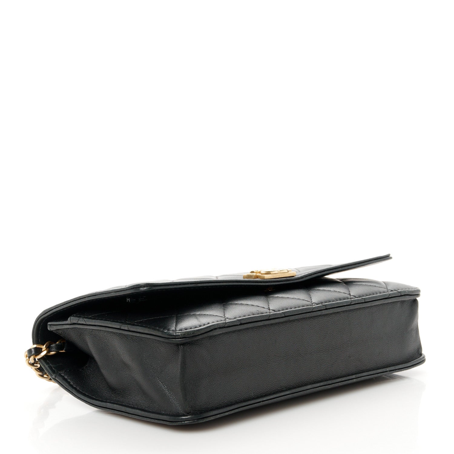 Chanel Lambskin Quilted Boy Wallet On Chain WOC Black 4 of 11