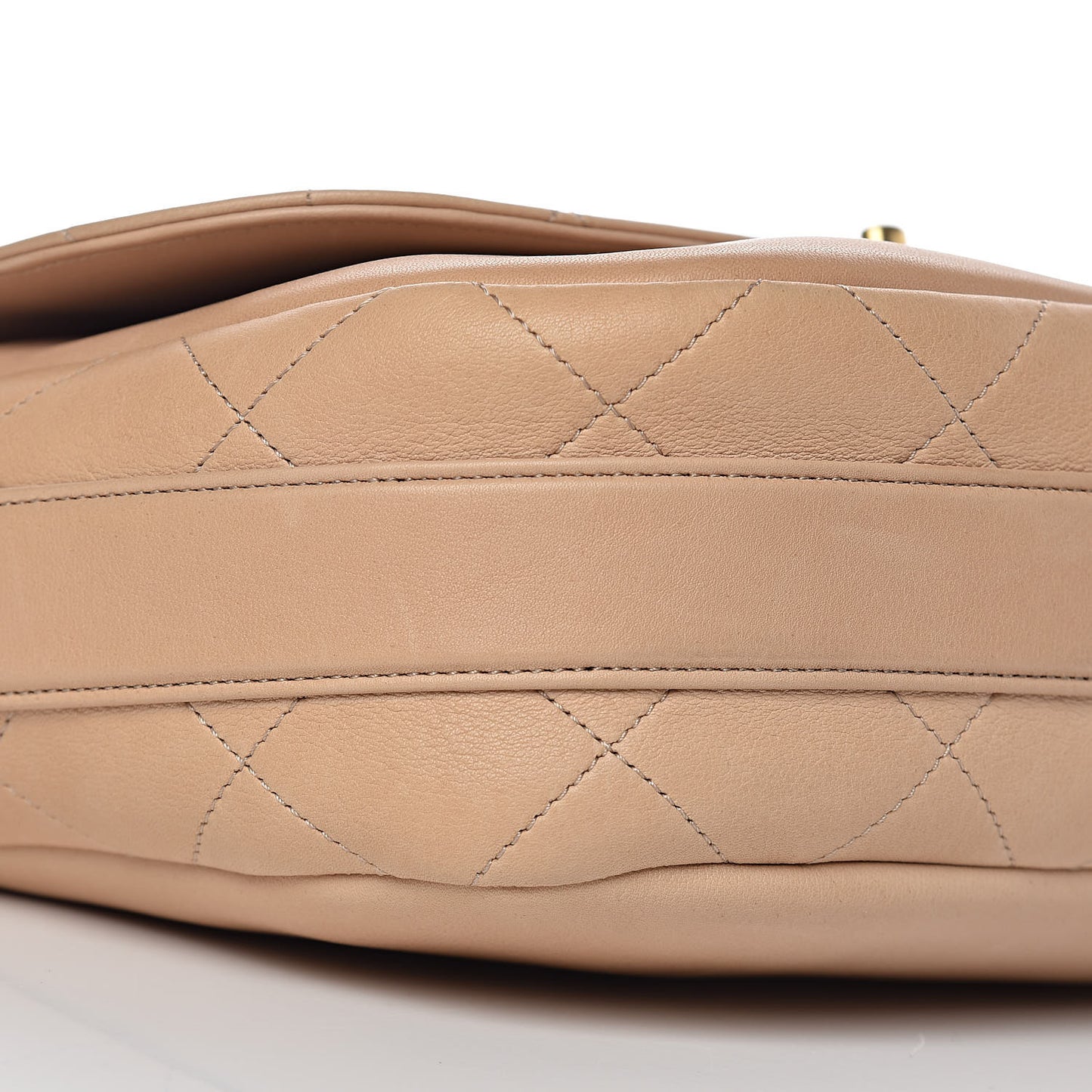 Calfskin Stitched Small Paris in Rome Messenger Beige