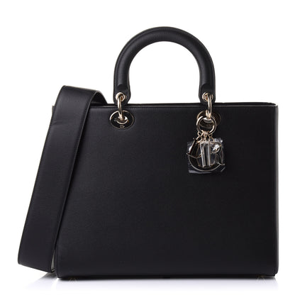 Christian Dior Grained Calfskin Large Lady Dior Black 1 of 11