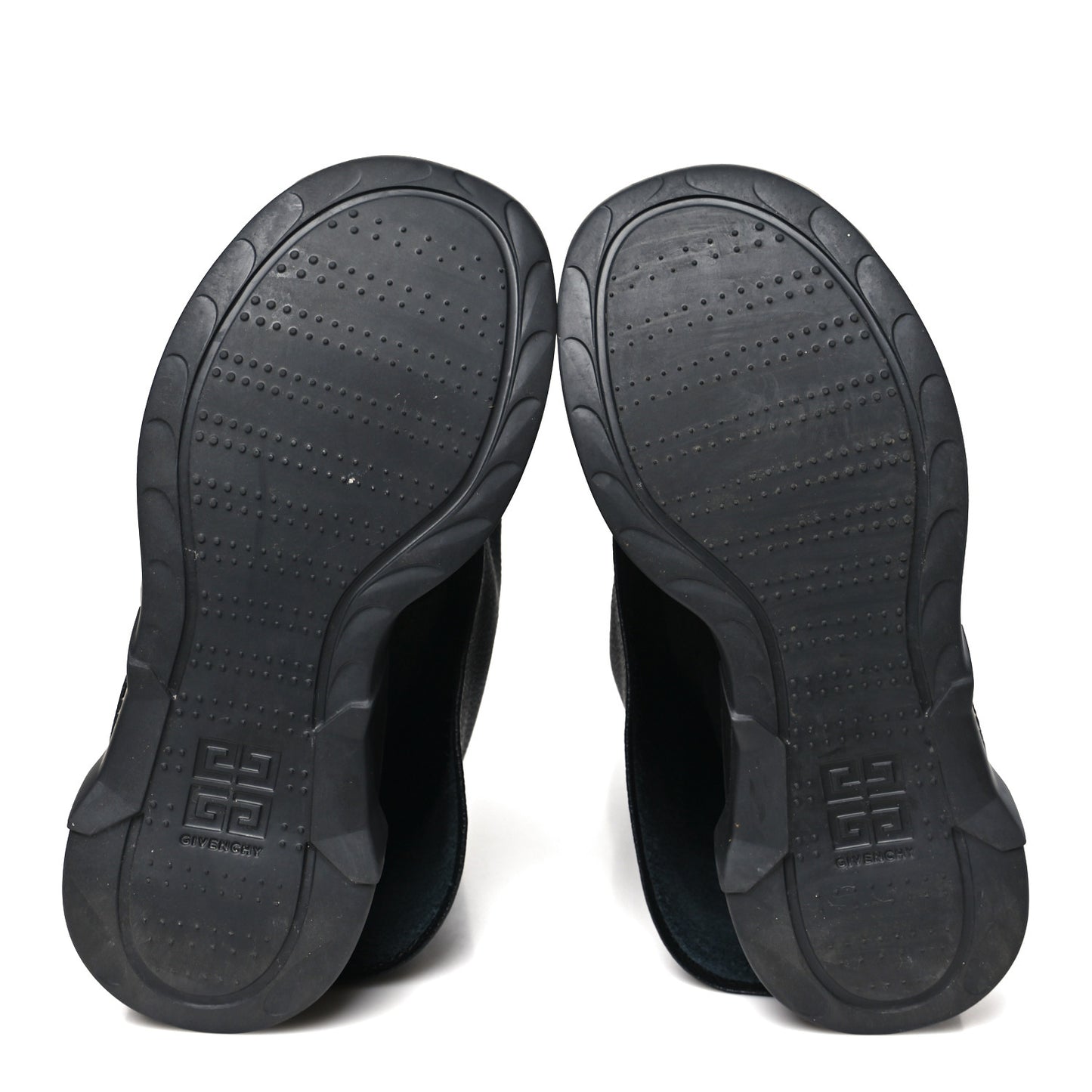 Grained Calfskin Shark Lock Biker Knee Boots 41 Black