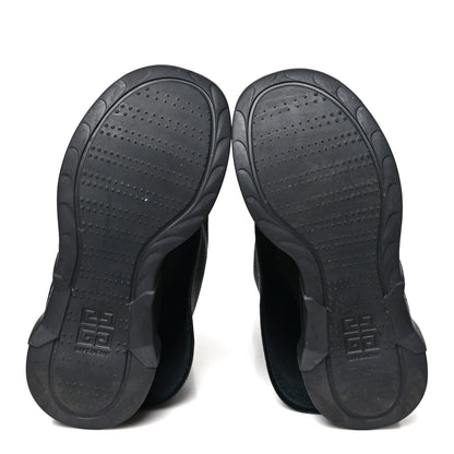 Givenchy Grained Calfskin Shark Lock Biker Knee Boots 41 Black 4 of 7