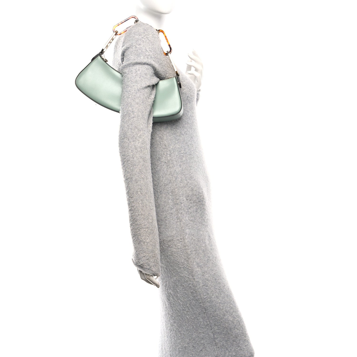 Fendi Vitello Palmellato Fendi O'Lock Swing Menta 2 of 10