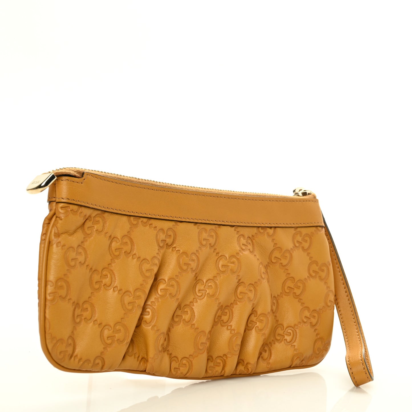 Guccissima New Brit Wristlet Yellow