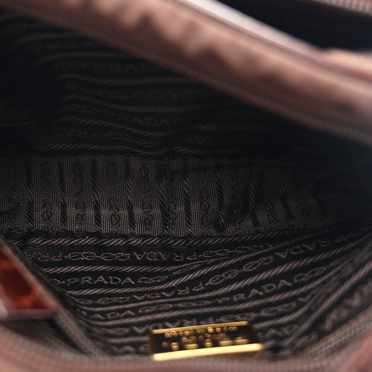 Tessuto Nylon Crocodile Embossed Crossbody Brown