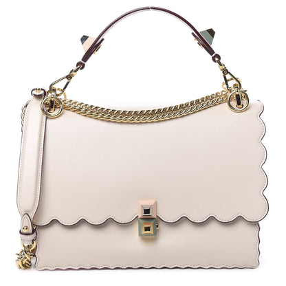 Fendi Vitello Liberty Scalloped Studded Kan I Shoulder Bag Camelia 1 of 9