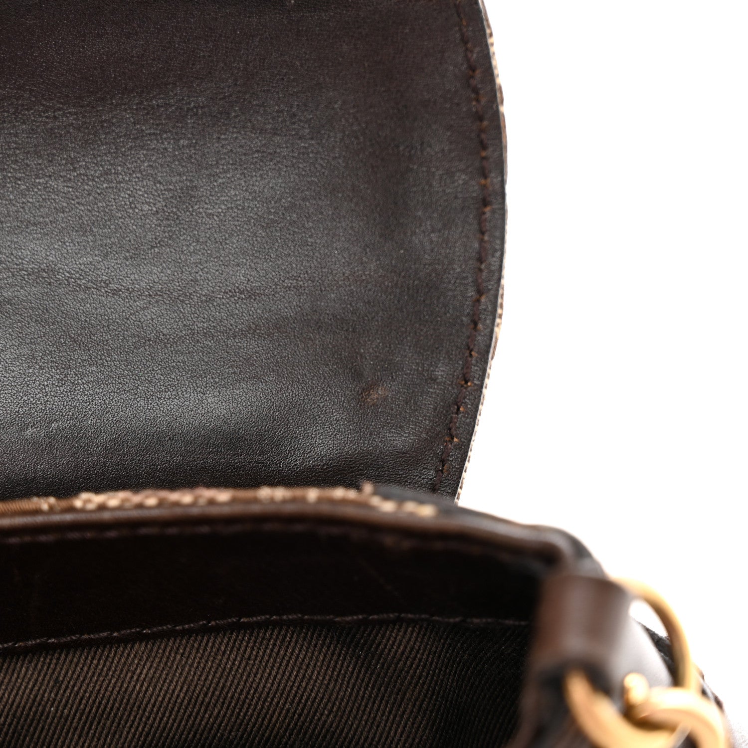 Gucci Monogram Studded Small Horsebit Clutch Dark Brown 11 of 17