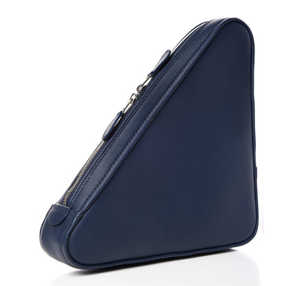Balenciaga Calfskin M Triangle Pouch Bleu 3 of 7