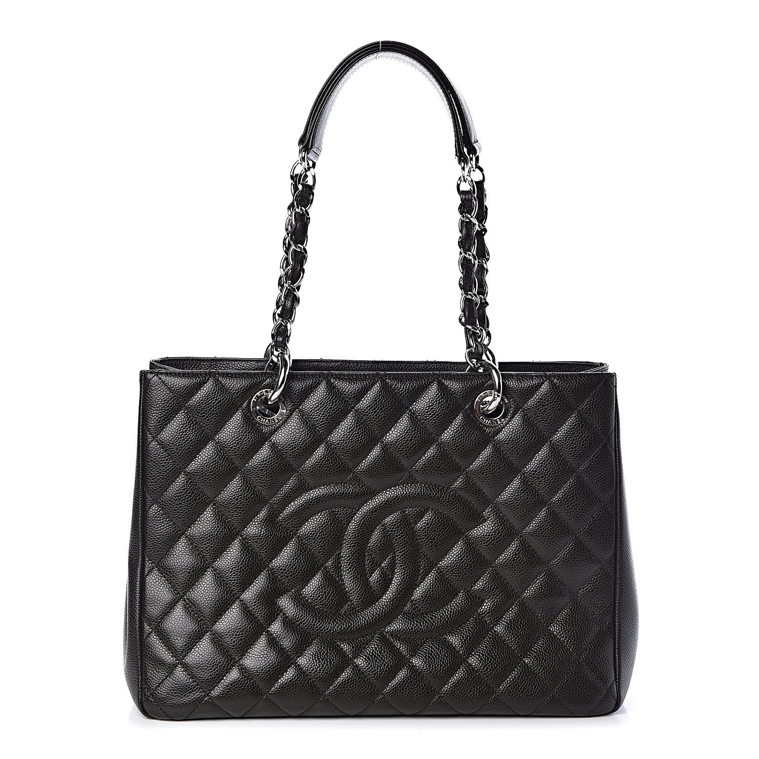Chanel Caviar Quilted Grand Shopping Tote GST Dark Brown 1 of 11