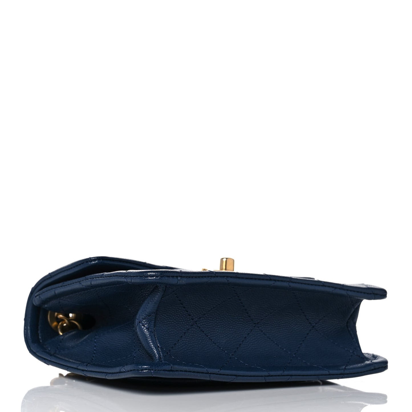 Caviar Quilted Mini Sweet Classic Flap Navy Blue