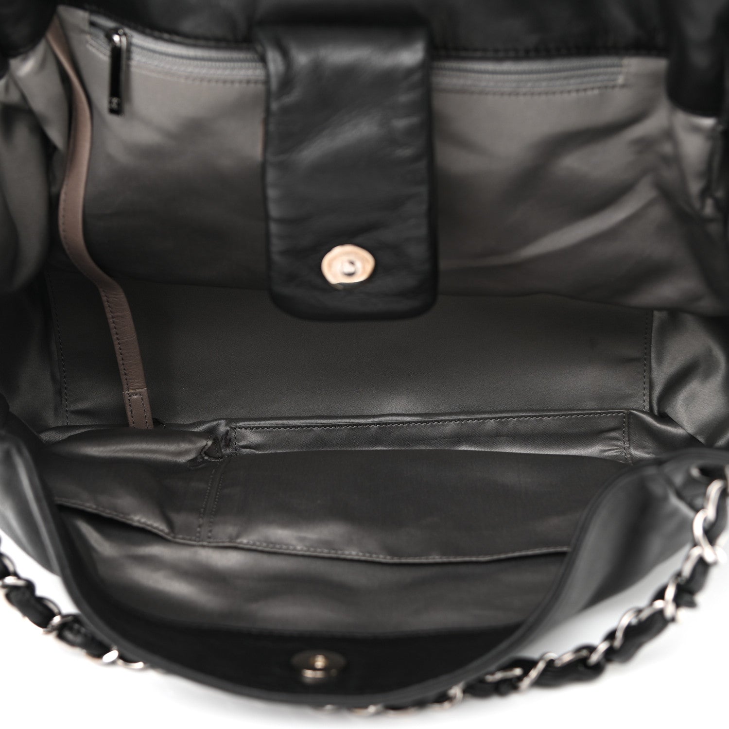 Chanel Lambskin Patent Calfskin Brooklyn Patchwork Flap Black 5 of 12