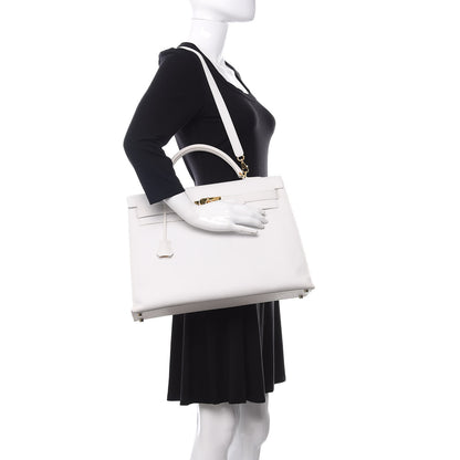 Hermes Epsom Kelly Sellier 40 White 2 of 48