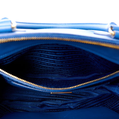 Prada Saffiano Lux Medium Galleria Double Zip Tote Azzurro 9 of 23