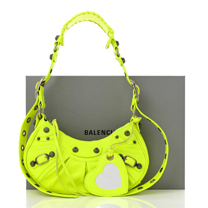 Balenciaga Agneau Arena Le Cagole Shoulder Bag XS Fluo Yellow 12 of 12