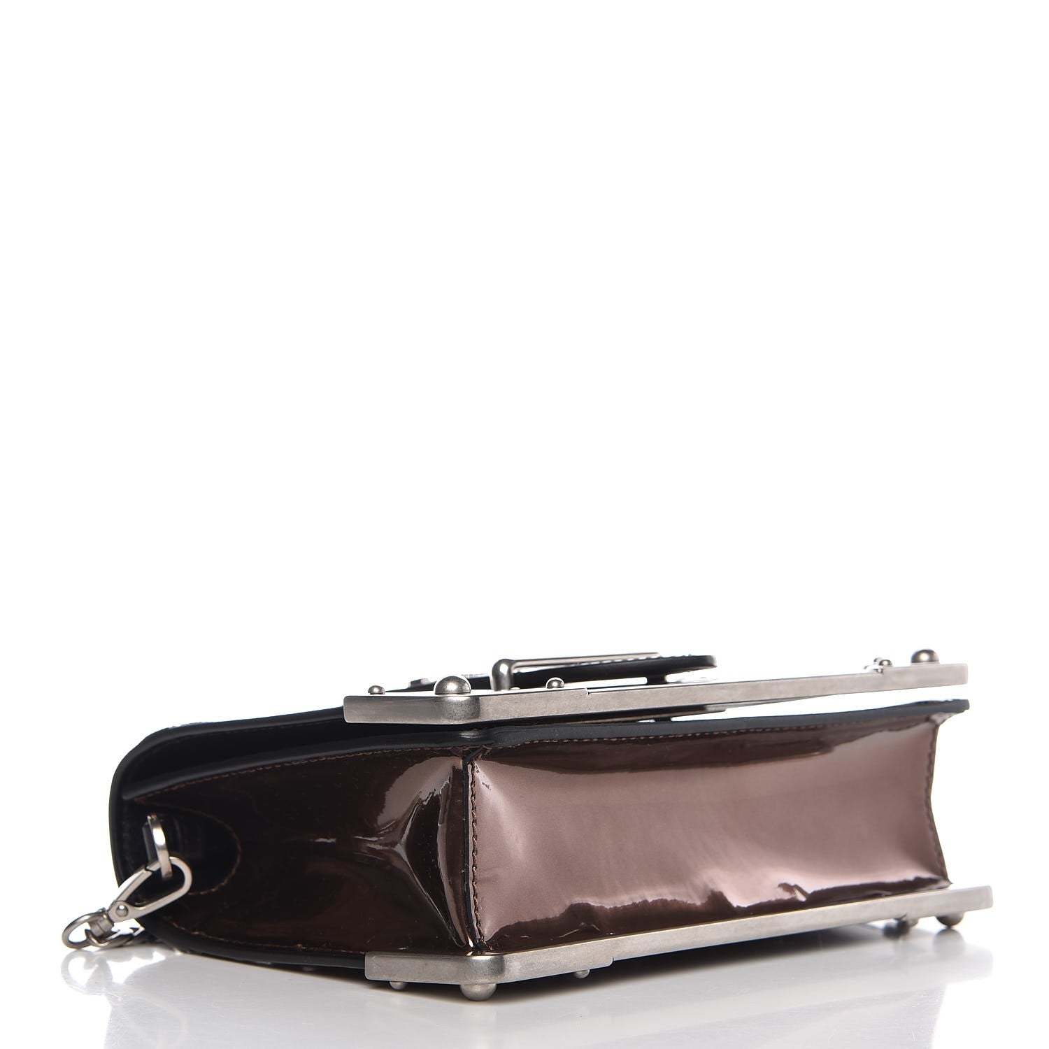 Prada Metallic Vitello Saffiano Cahier Bag Cammeo Black 4 of 6