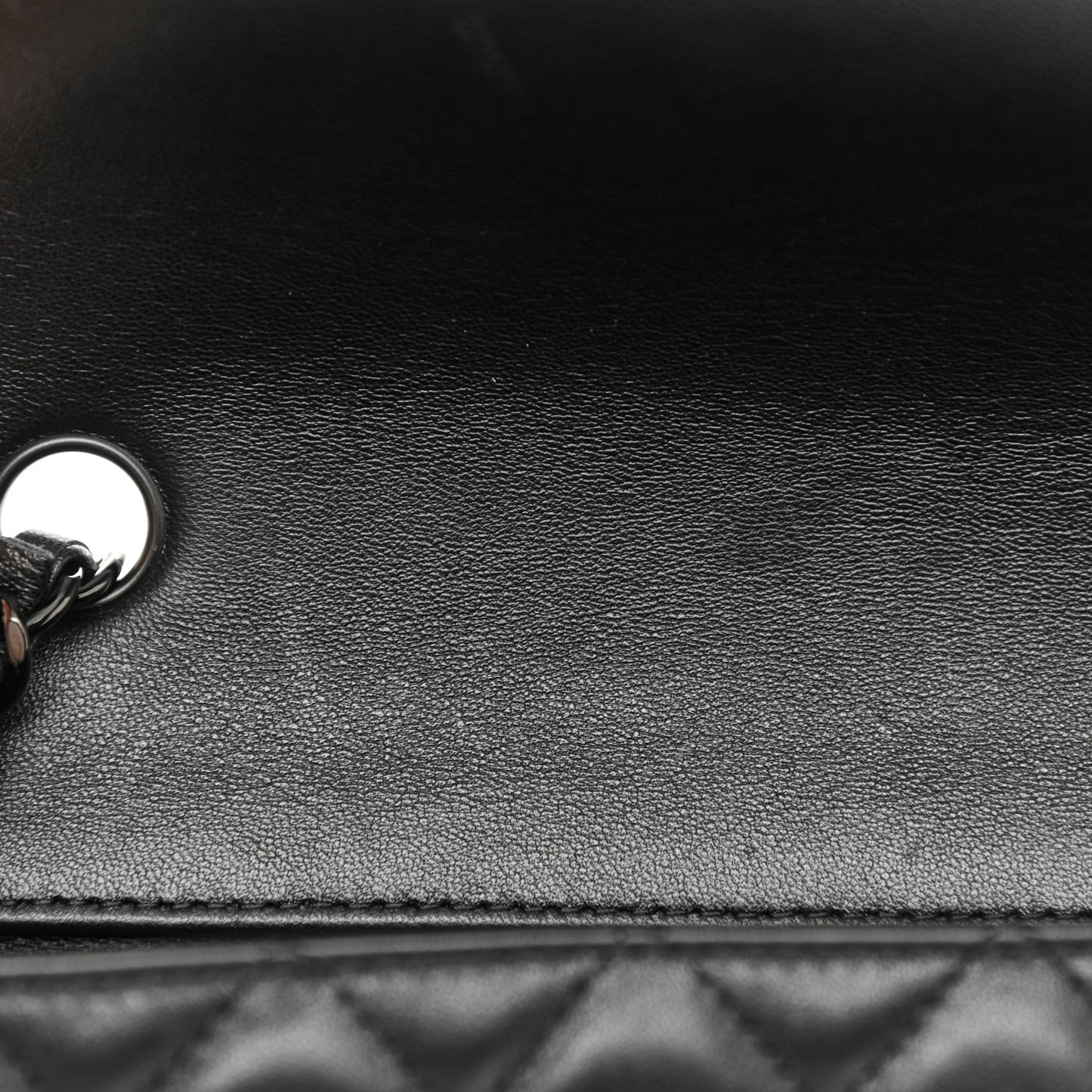 Lambskin Quilted Mini Rectangular Flap So Black