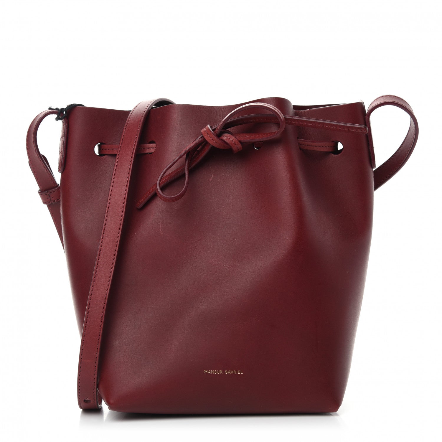 Mansur Gavriel Calfskin Mini Bucket Bag Bordeaux 1 of 10