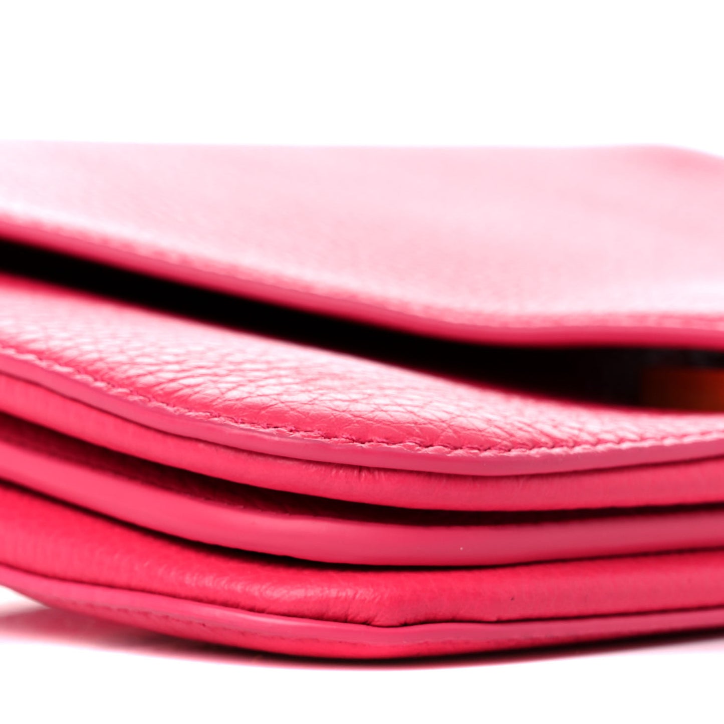 Calfskin Mount Envelope Bag Pink