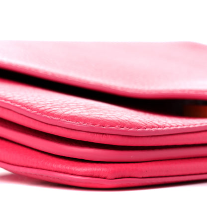 Bottega Veneta Calfskin Mount Envelope Bag Pink 7 of 10