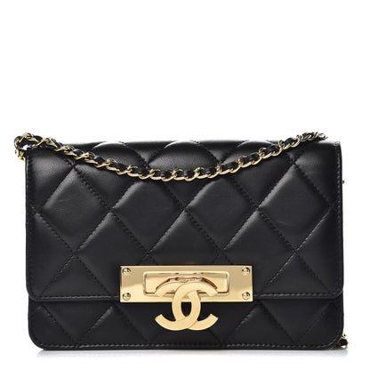 Chanel Lambskin Quilted Golden Class Wallet on Chain WOC Black 1 of 9