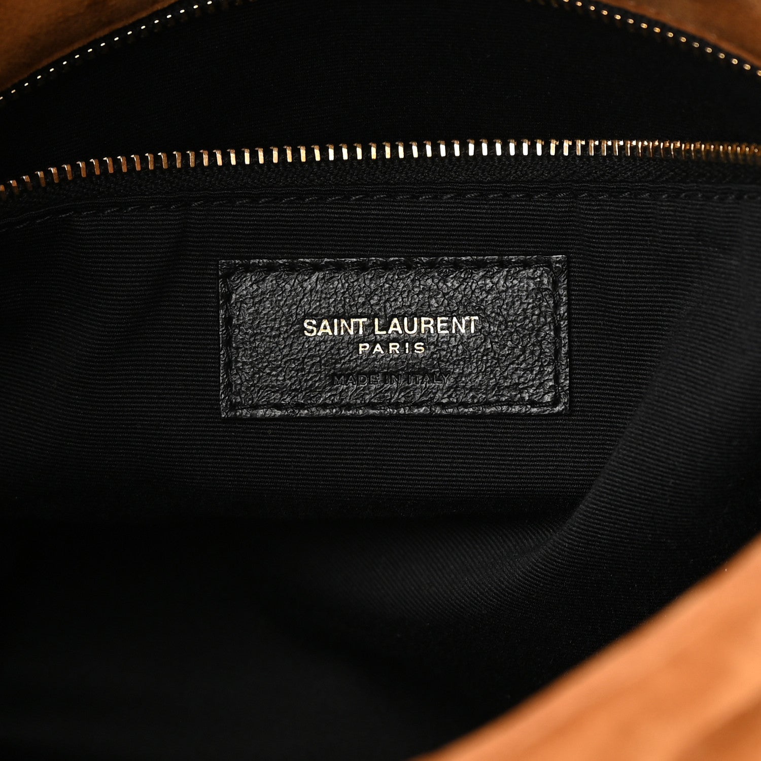 Saint Laurent Suede Calfskin Quilted Medium Loulou Puffer Monogram Chain Satchel Cinnamon 6 of 12